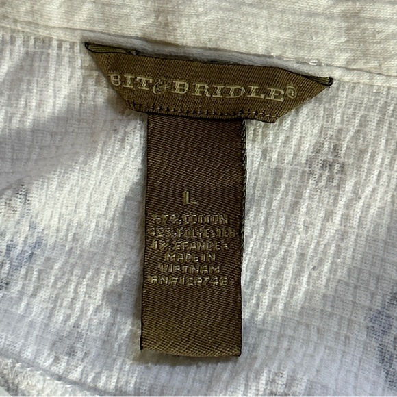 Bit & Bridle 3/4 Sleeve Blouse Size Large - Picture 7 of 11